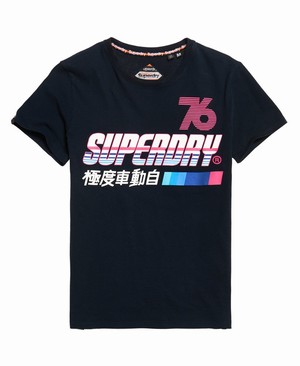 Superdry Super Surf Férfi Pólók Sötétkék | WURDV5682